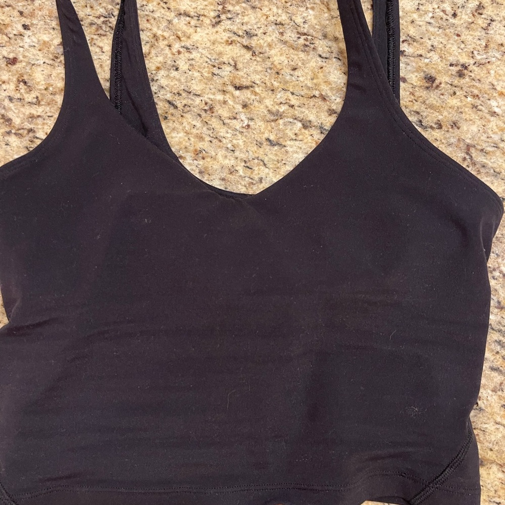 black lululemon align tank